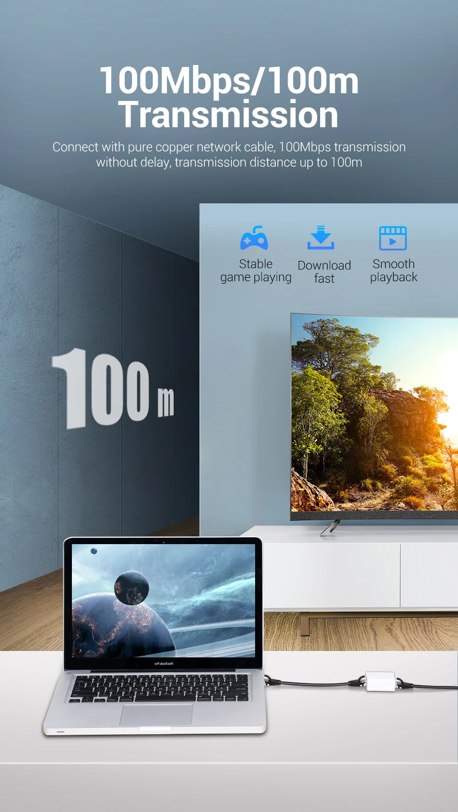 RJ45 Splitter Connector Adapter 1 to 2 Ways Ethernet Splitter Coupler Contact Modular Plug Connect Laptop Ethernet Cable