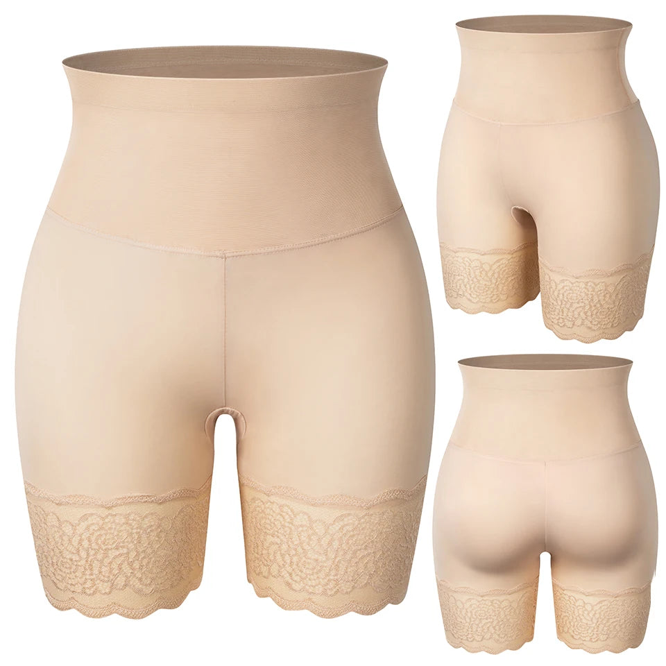 Women Body Shaper High Waist Safety Shorts Lace Knickers Tummy Control Panties Slimming Underwear Shaping Boyshorts Shapewear