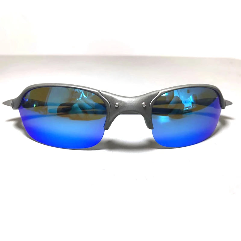 Polarized UV400 Cycling Sunglasses – Gray Metal Frame Fishing Riding Bicycle Eyewear