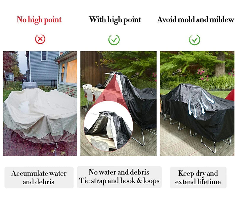 Patio Furniture Cover Waterproof 190T 210D Outdoor Garden Sofa Table Chair Dustproof UV Protection Cover