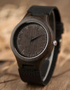 Black Men Wristwatch Quartz Wooden Watch Logo Designs Special Gift With Leather Band Wood Watches