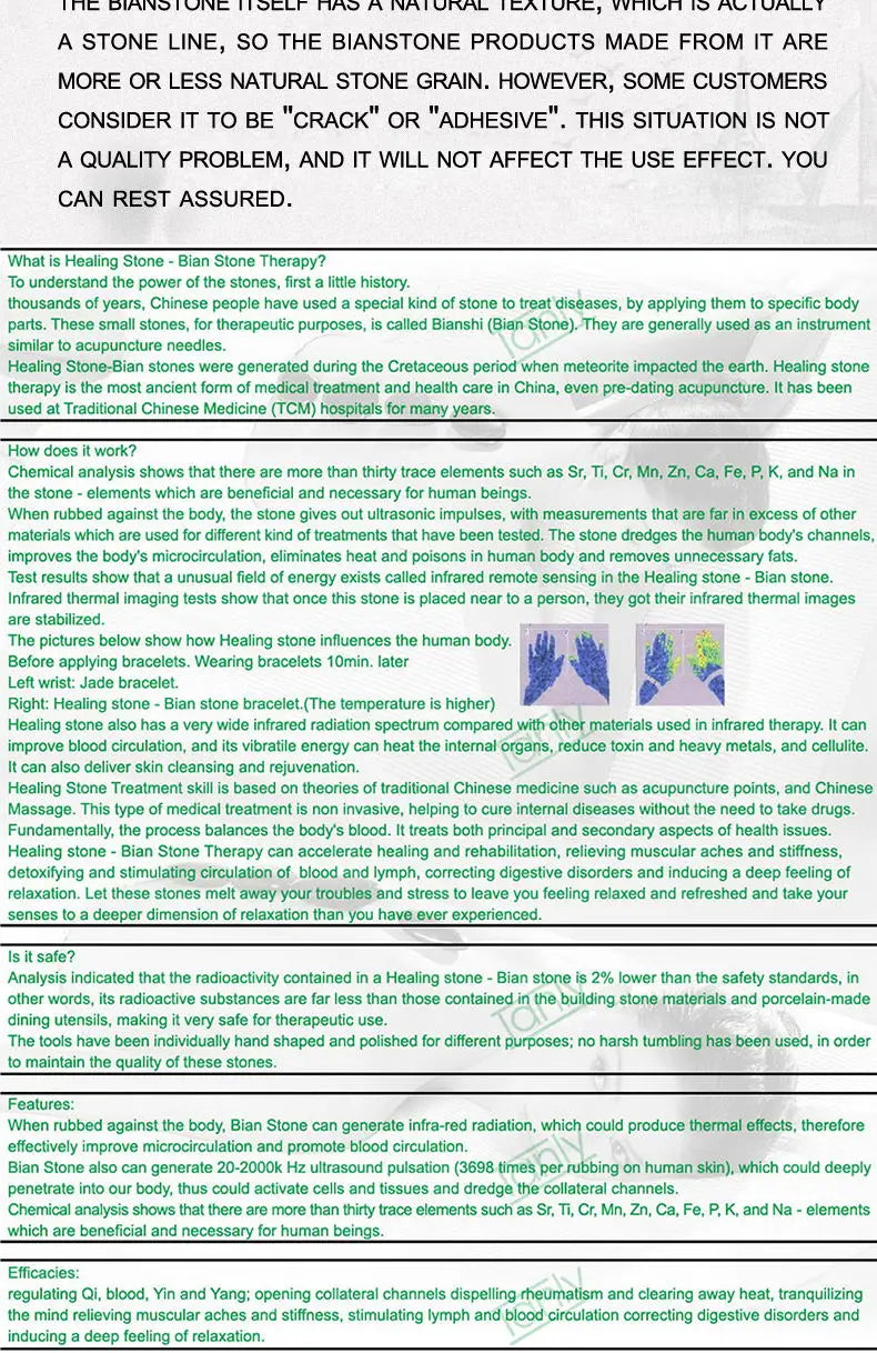 Tontine Traditional Bian Stone Needle Therapy Knife shape Face-lift Back meridians Neck Tool gouache scraper for face scraping