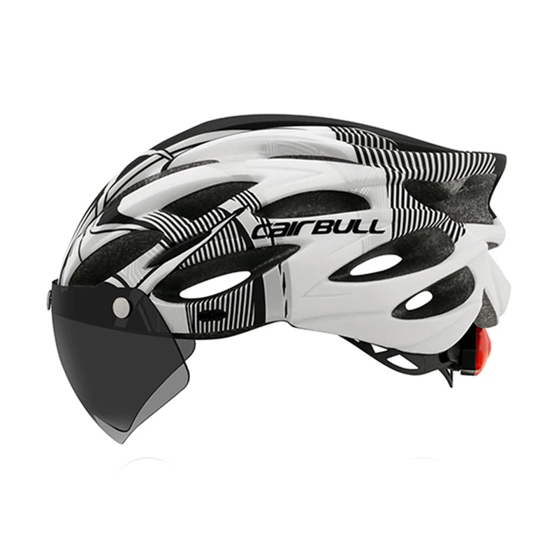 Lightweight LED Cycling Helmet With Visor For Road And Mountain Bike