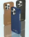 for Magsafe Case for iPhone 13 Pro Max 13 Mini 13Pro Natural Cowhide Lychee Leather Magnetic Luxury Metal Frame Phone Back Cover