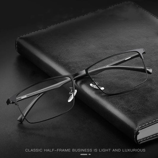 Fashion Square High Quality Metal Eyeglasses Frame Ultra Light Retro TR90 Optical Prescription Glasses Frame Men 89028