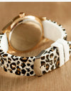 Geneva Watch Leopard Print Silicone Watch Fashion Casual Student Watch Leopard Print Color Quartz