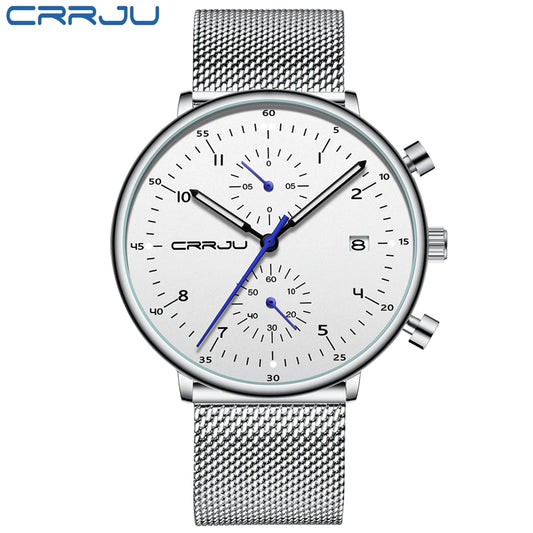 Mens Watch Top Luxury Brand Men Stainless Steel WristWatch Men's Military waterproof Date Quartz watches relogio masculino