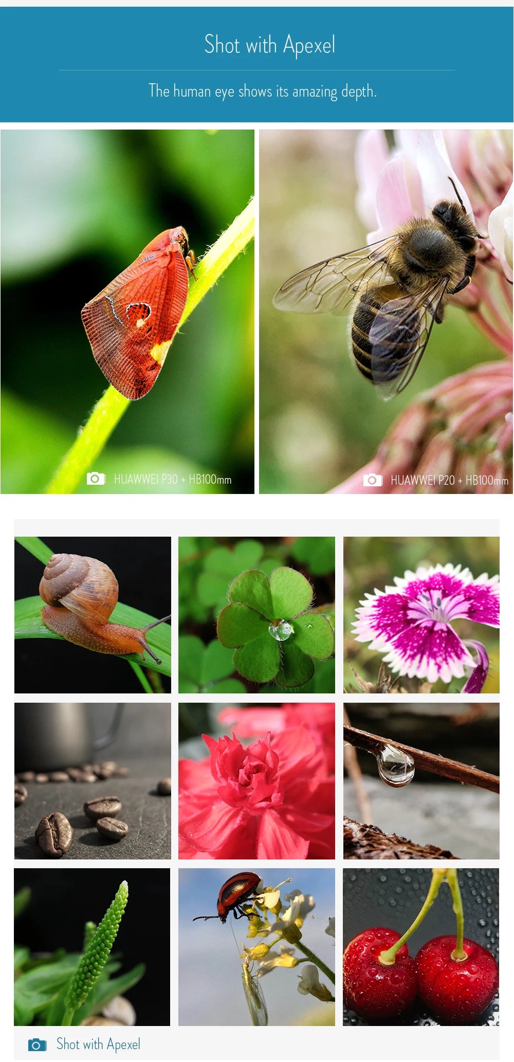 100mm Macro Smartphone Camera Lens with Universal Clip