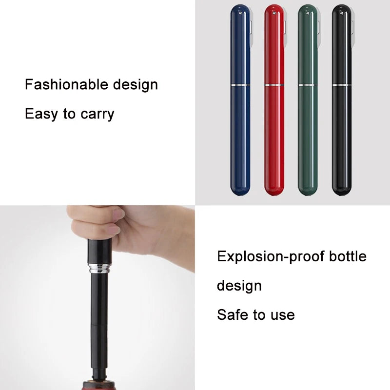 Air Pump Wine Bottle Opener Portable Wine Corkscrew Stainless Steel Pin Air Pressure Wine Corkscrew for Home Party Wine Tool Set