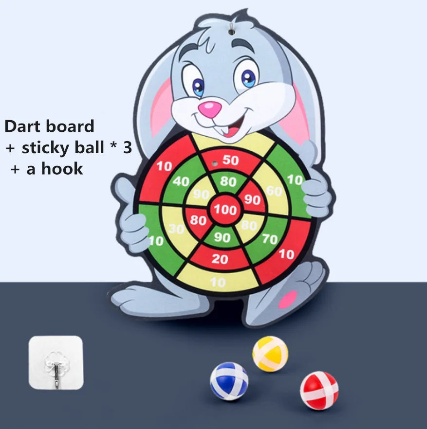Sticky Ball Dart Target Board Cartoon Throw Ball Target Sticky Ball Board Interactive Educational Toy Christmas Gift