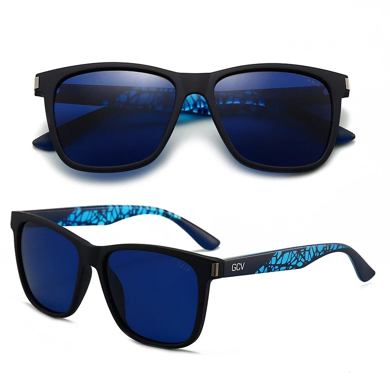 Ultralight TR90 Square Polarized UV400 Mirror Sports Sunglasses for Men Women