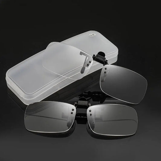 Rimless Clip On Reading Glasses with Storage Box