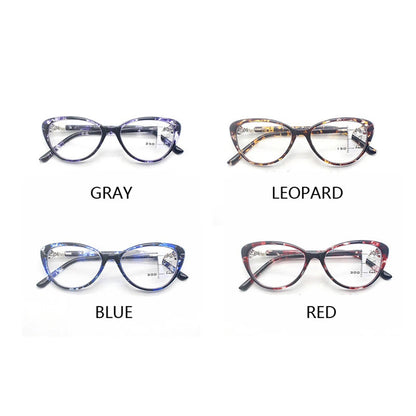 Reading Glasses for Women Cat Eye Glasses Retro Progressive Multifocal Reading Glasses TR90 Presbyopic Eyeglasses