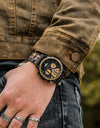 Wood Watch Private Custom Logo Engraving Message Quartz Wristwatches Chronograph