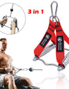 Meatl Gym Handle Double D Handles Heavy Removable Pull Down V Bar for Home Cable Machine Rowing T-bar Training Fitness Equipment