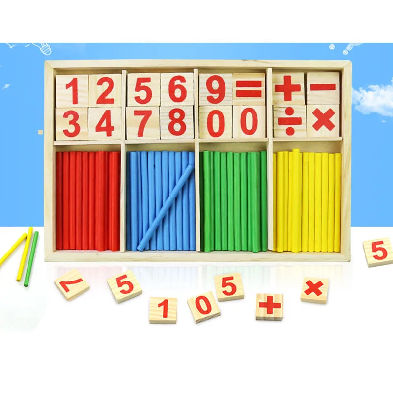 Learning math Wooden Educational Toys Digital Stick Montessori Teaching Aid Mathematics Enlightenment Knowledge