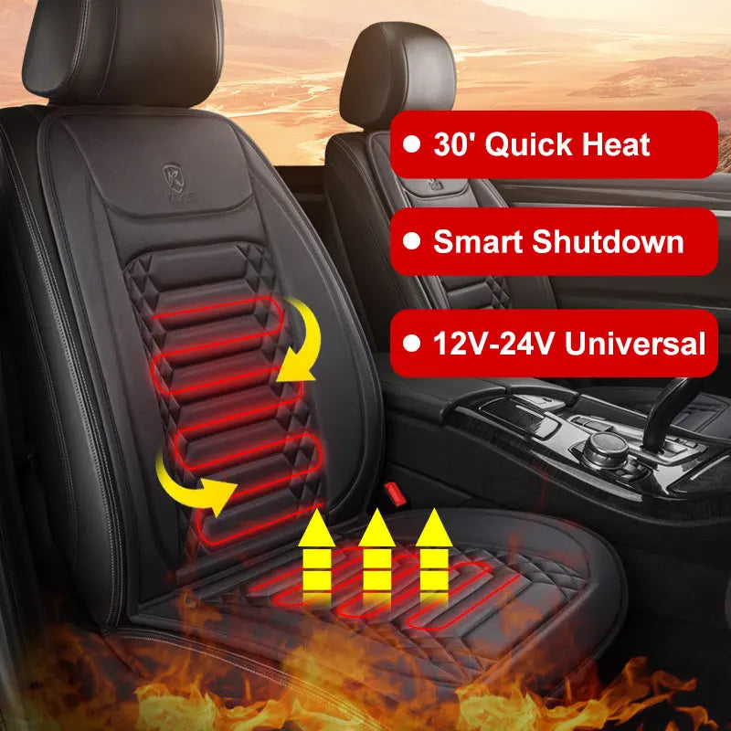 12V Heated Car Seat Cover Fast Heating Electric Seat Cushion