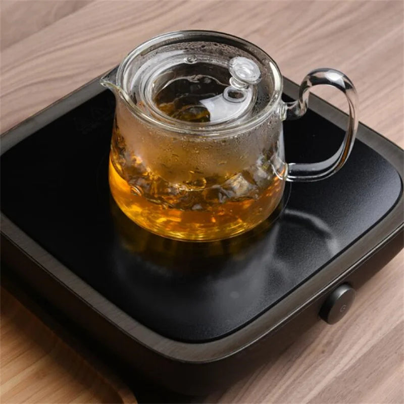 Japanese Style Transparent Glass Teapot with Infuser