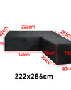15 sizes Corner Outdoor Sofa Cover Garden Rattan Corner Furniture Cover V Shape L ShapeWaterproof Sofa Protect Set Dust Covers