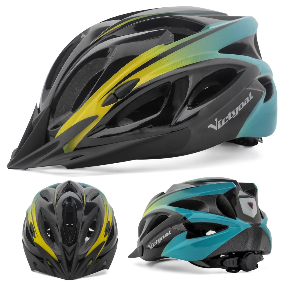 Ultra Light LED Cycling Helmet With Visor For Road And Mountain Bike