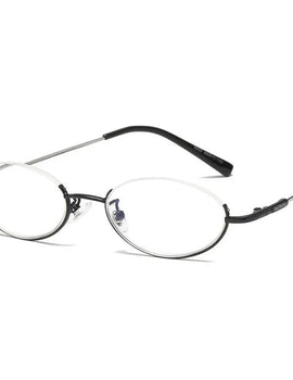 Oval Design Anti-Blue Light Reading Glasses Retro Round Presbyopic Eyewear Half Frame Hyperopia Eyeglasses Unisex+3.5