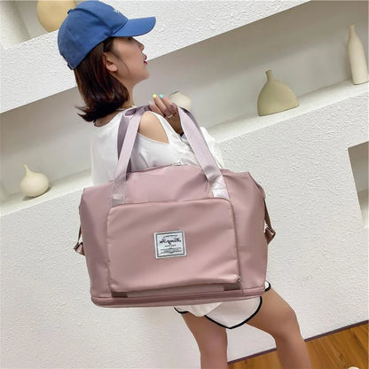 Foldable Travel Bags Sports Large Capacity Luggage Tote Handbags Waterproof Storage Shoulder Bag For Women Men Duffle Bag