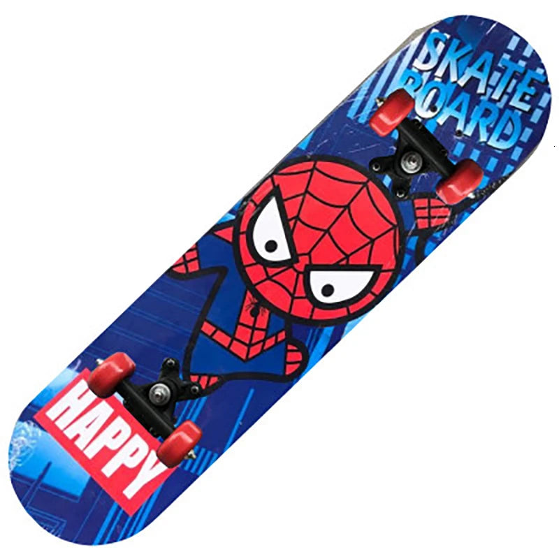 60CM Skateboarding Cartoon Skateboard Dinosaur Spider Longboard Marple Double Rocker For  Skate Board ern