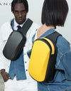Multifunction USB Crossbody Bag Shoulder Bag Man TPU Waterproof Travel Sling Messenger Pack Chest Bag