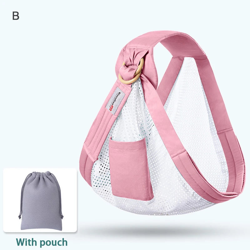 Wrap  Sling Dual Use  Nursing Cover Carrier Mesh Fabric Breastfeeding Carriers Up To 130 Lbs (0-36M)