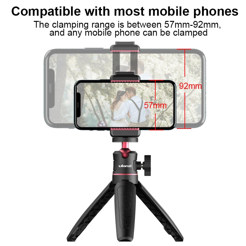 DSLR SLR Phone Vlog tripod KIT Cold Shoe Phone Mount Holder for Microphone LED Light Mini Tripod for iPhone 13 Sony