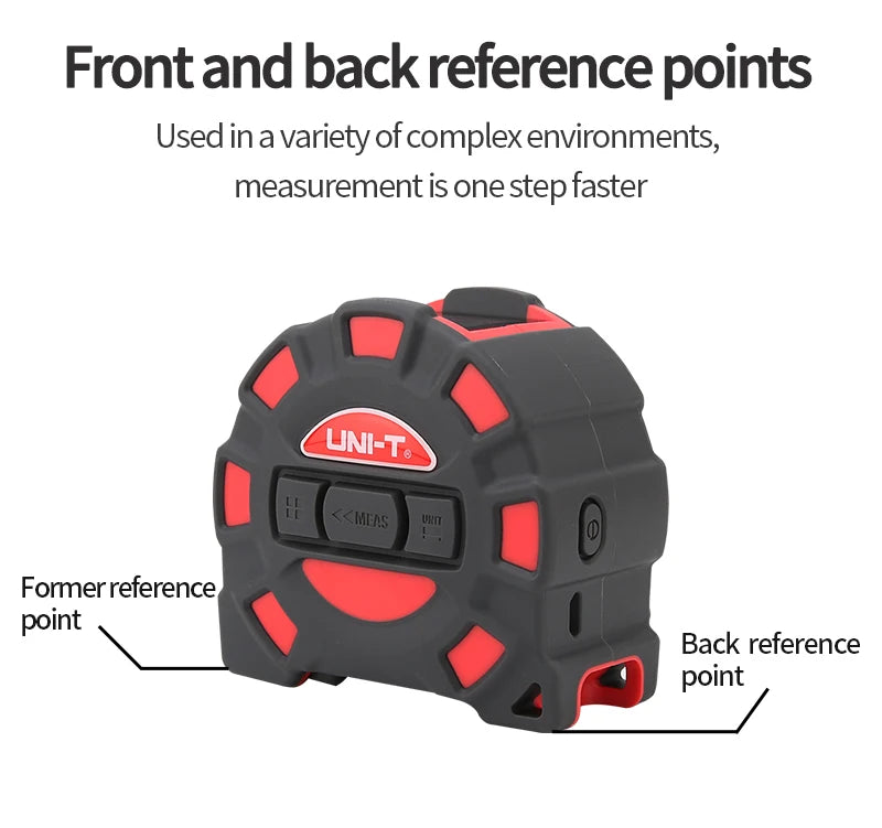 2 in 1 Laser Rangefinder 5m Tape Measure Ruler LCD Display with Backlight Distance Meter Building Measurement Device