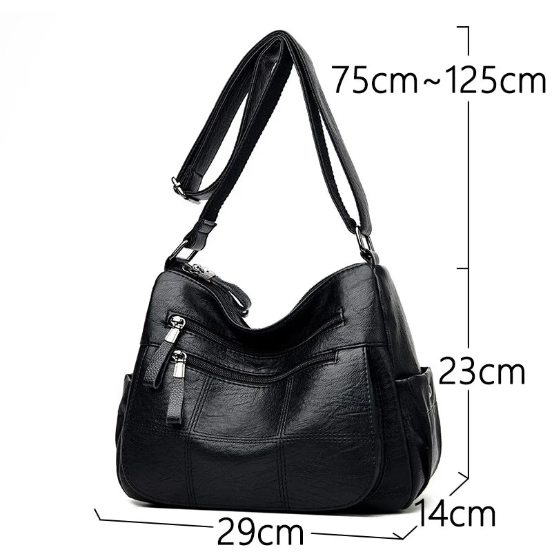 Luxury Handbags Women Bags Designer High Quality Multi-pocket Soft Leather Casual Shoulder CrossBody Bags for Women