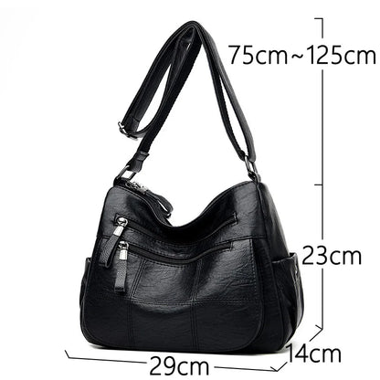 Luxury Handbags Women Bags Designer High Quality Multi-pocket Soft Leather Casual Shoulder CrossBody Bags for Women