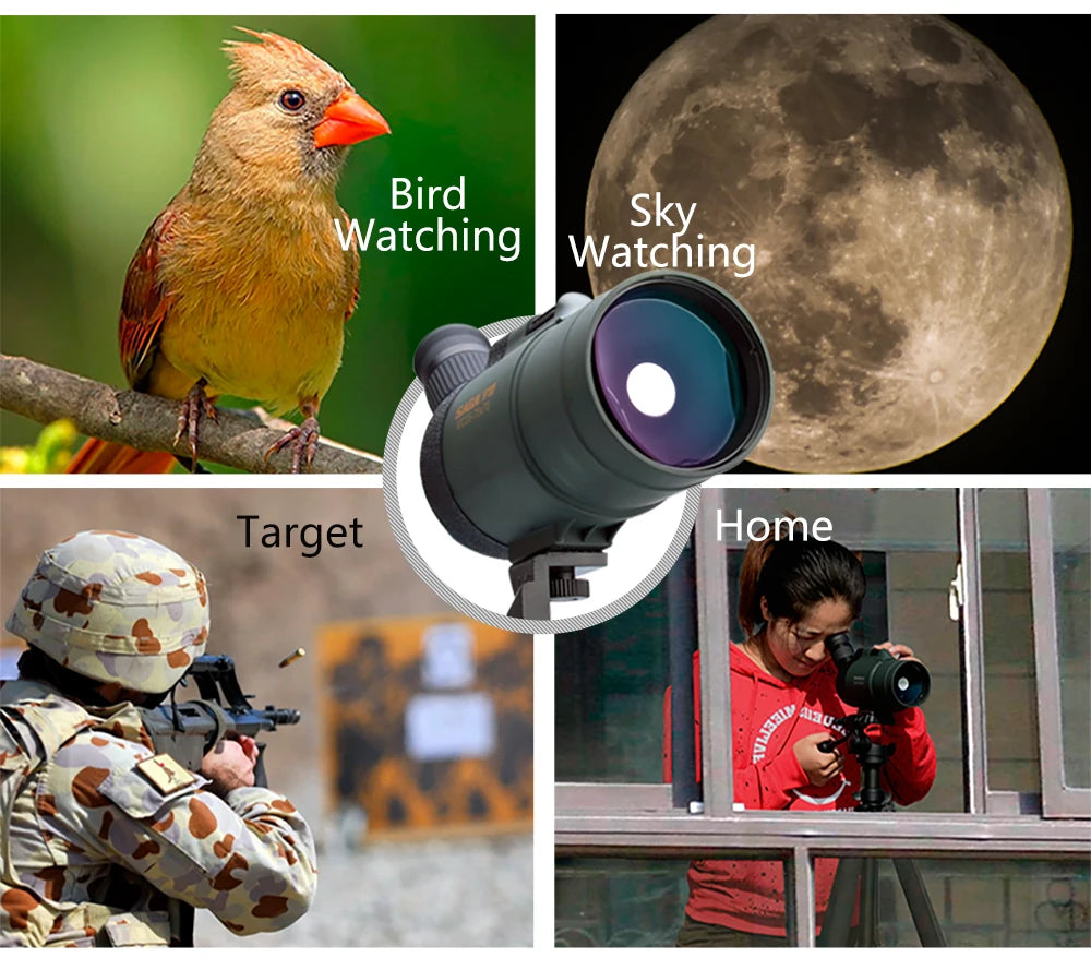 Professional Spotting Scope, Monocular Telescope,  Waterproof Telescope, Hunting Bird Watching Target, MC25-75x70 Zoom