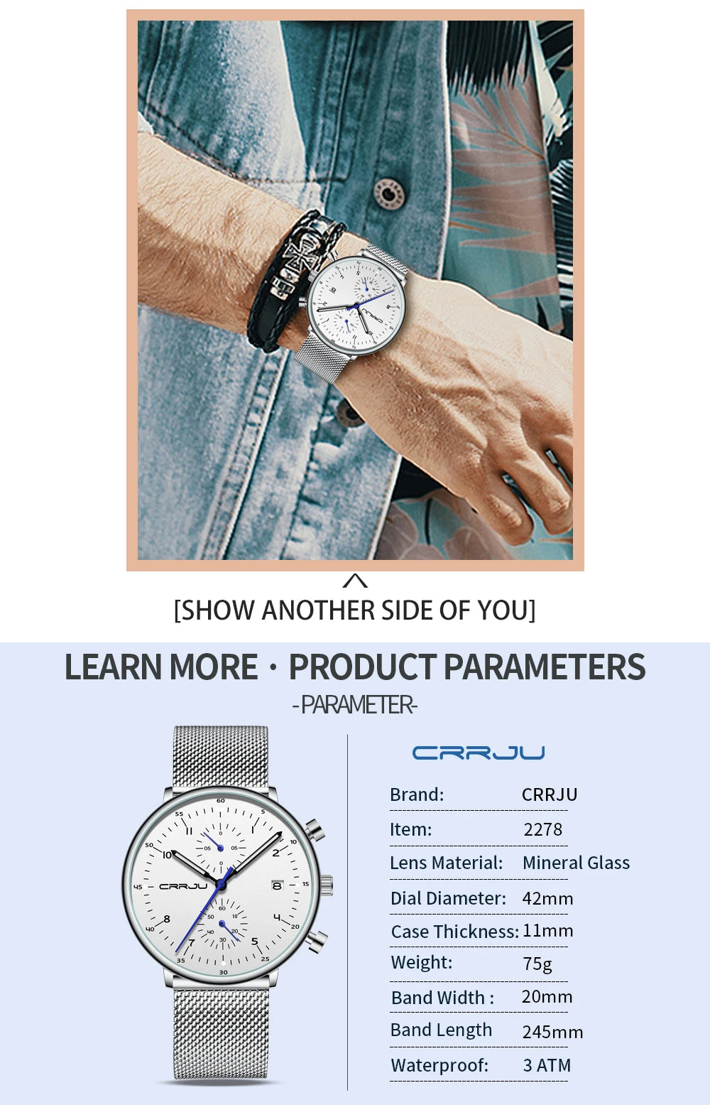 Mens Watch Top Luxury Brand Men Stainless Steel WristWatch Men's Military waterproof Date Quartz watches relogio masculino