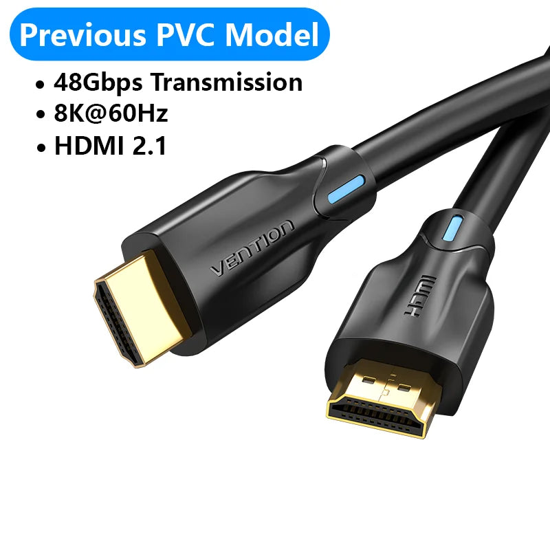 HDMI 2.1 Cable 8K/60Hz 4K/120Hz 48Gbps HDMI Digital Cables Splitter for Xiaomi TV Box HDR10+ PS5 Switch Cable HDMI 2.1