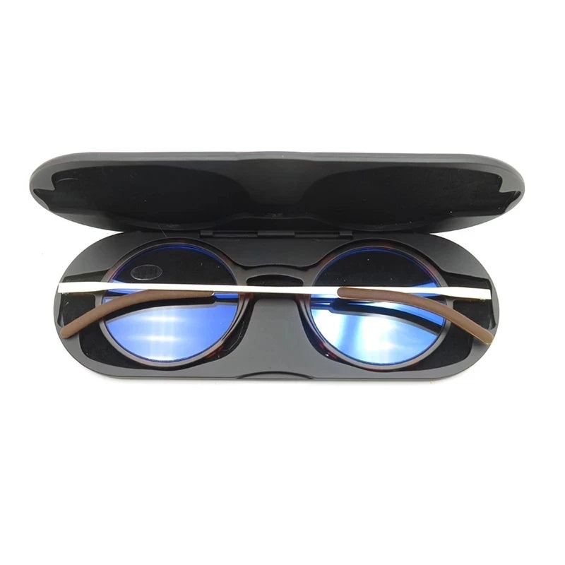 Anti Blue Light Magnify Eyewear Ultra Thin Reading Glasses for Men Women Computer Eyeglasses Readers with Portable Case