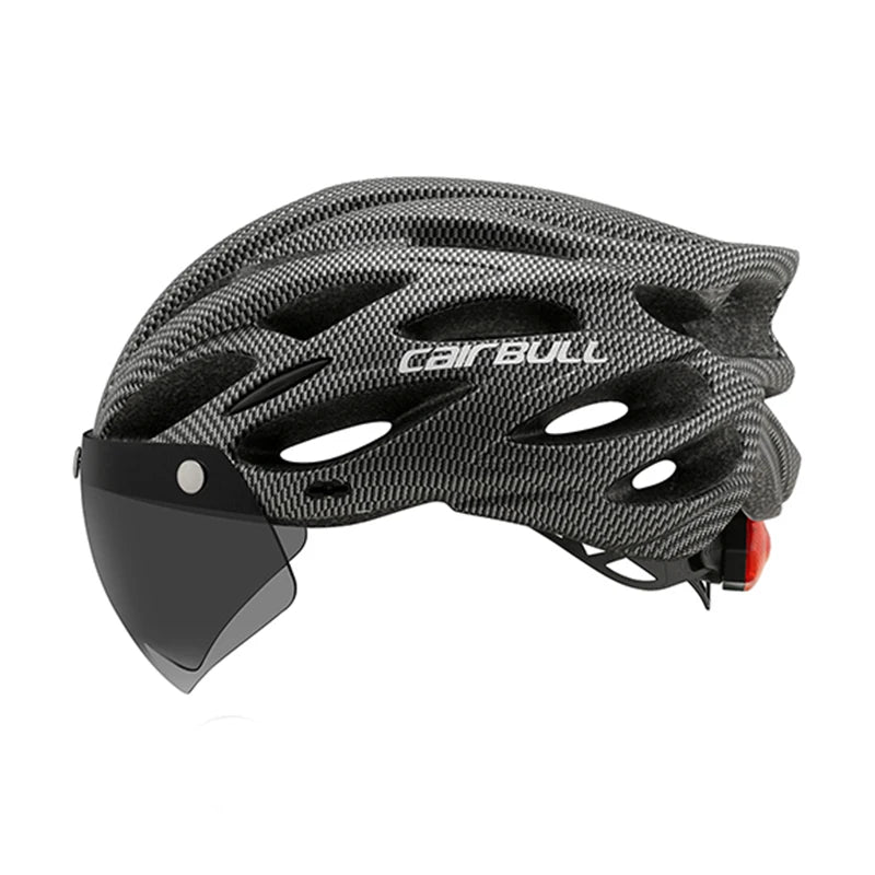 Lightweight LED Cycling Helmet With Visor For Road And Mountain Bike