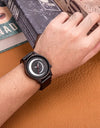 Quartz Watches Show Date Display Zebra Enboy Wood Wristwatch Moon Shape