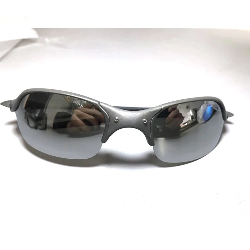 Polarized UV400 Cycling Sunglasses – Gray Metal Frame Fishing Riding Bicycle Eyewear