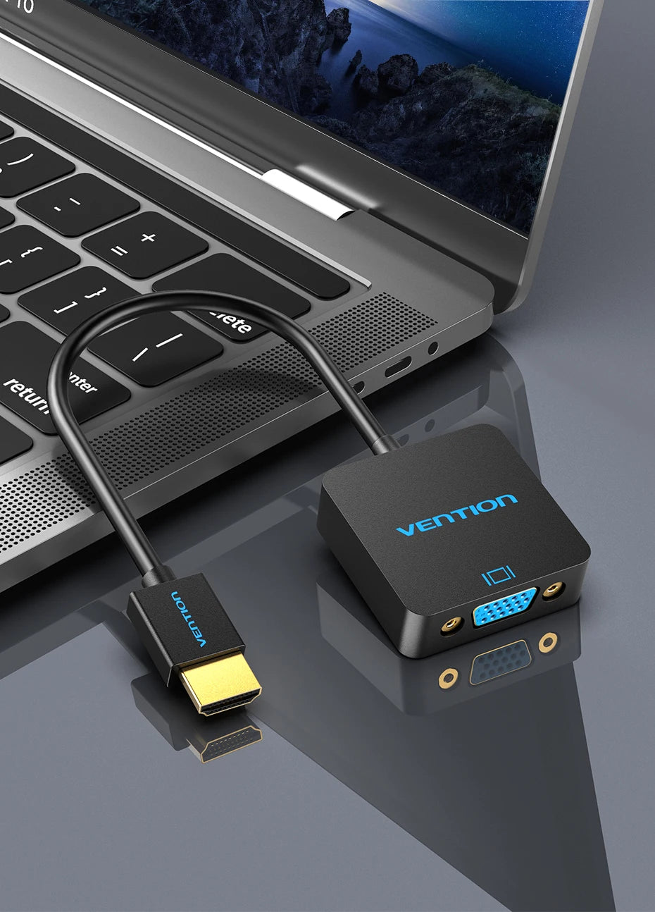 HDMI to VGA Adapter Male to Female Converter 1080P VGA to HDMI With 3.5 Jack Audio Cable for Laptop TV Box HDMI to VGA