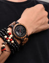 Calendar Zebra Wooden Watches Men Luxury Brand Quartz Wristwatch Man Show Date Colorful Strap