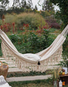 Hammock Boho Style Brazilian Macrame Fringed Deluxe Double Hammock Net Swing Chair Indoor Hanging Swing