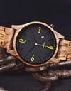 Wooden Wristwatch Wrist Band Man Luxury Calendar Quartz  Simple Date Display Wood Watch