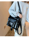Backpack High Quality Youth PU Leather Backpacks School Shoulder Bag Bagpack