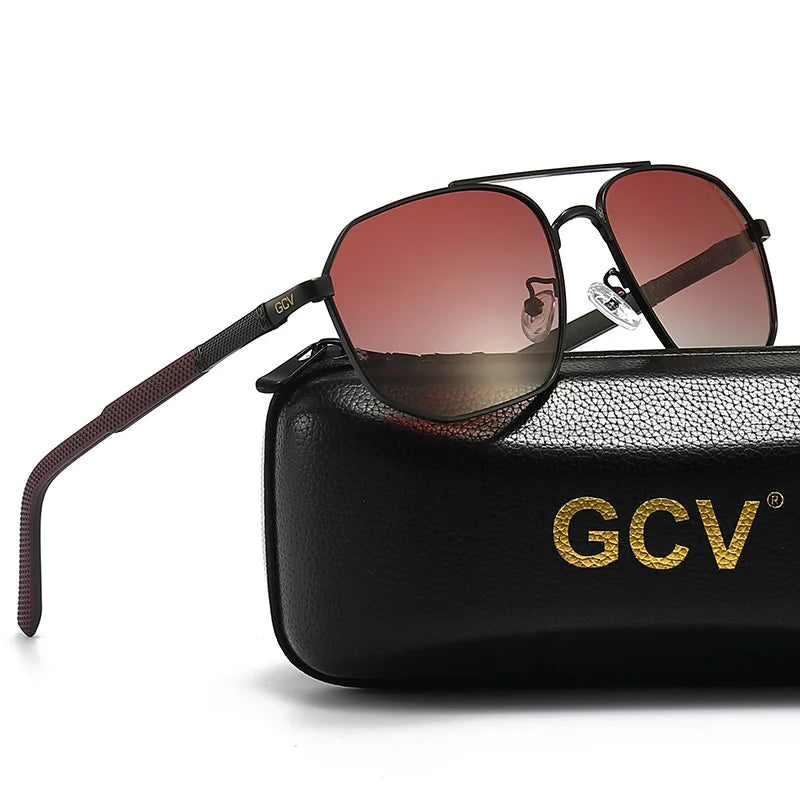 Classic Pilot Square Metal Frame Polarized UV400 Driving Sunglasses for Men Outdoor Eyewear
