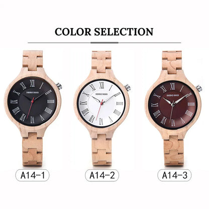 Hand Natural All Wood Watches with Japanese Movement Fashion Luxury Wood Watch