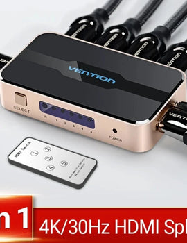 HDMI Splitter 5 in 1 out 4K/30Hz HDMI 5x1 3x1 Adapter for XBOX 360 TV Mi Box Switch PS5 PS4 3 in 1 out HDMI 2.0 Switcher