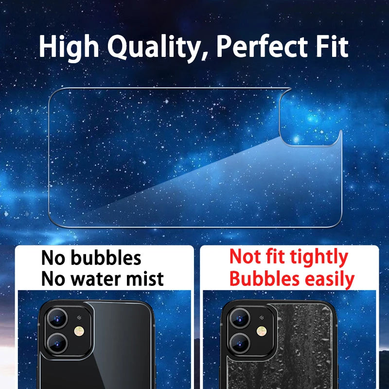 3in1 Front+Back+Lens Full Cover Protective Tempered Glass For iPhone 15 11 12 14 13 Pro Max Clear Screen Protector Glass Film
