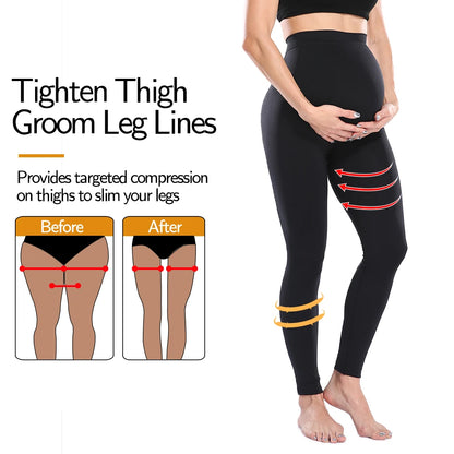 Maternity Leggings Over The Belly Pregnancy Pants High Waist Belly Support Tights for Mothers Pregnant Women Body Shaping Pants